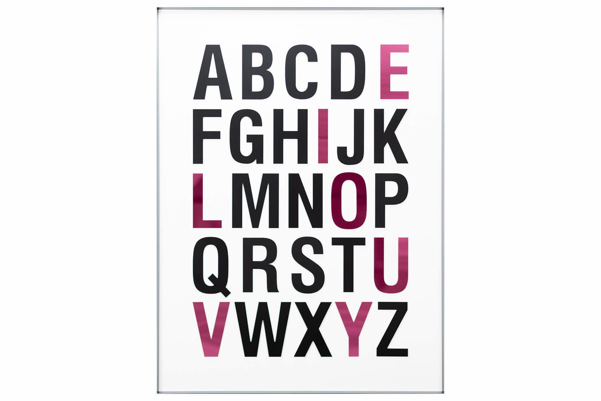 WANDBILD Rosa 60/80 cm - Pink/Schwarz, Glas (3.01/80cm) - KUNSTLOFT