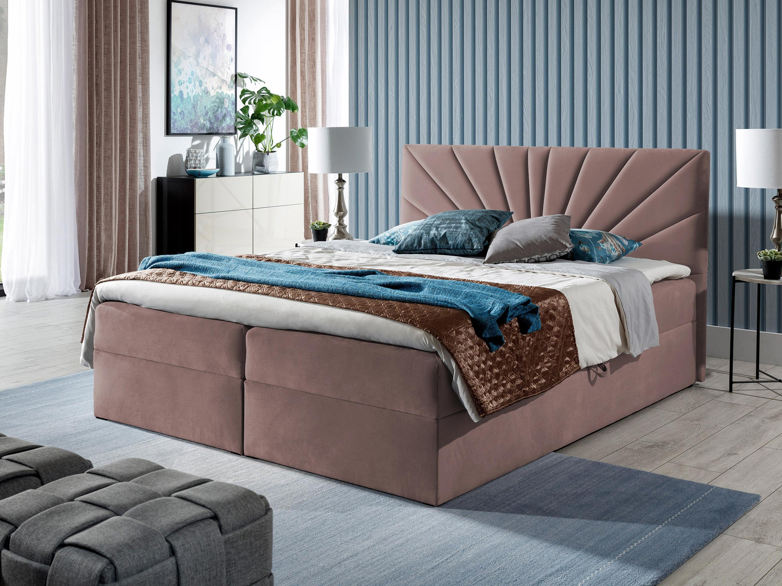 BOXBETT Top 4 - Rosa, Holz (160/200cm) - MIRJAN24