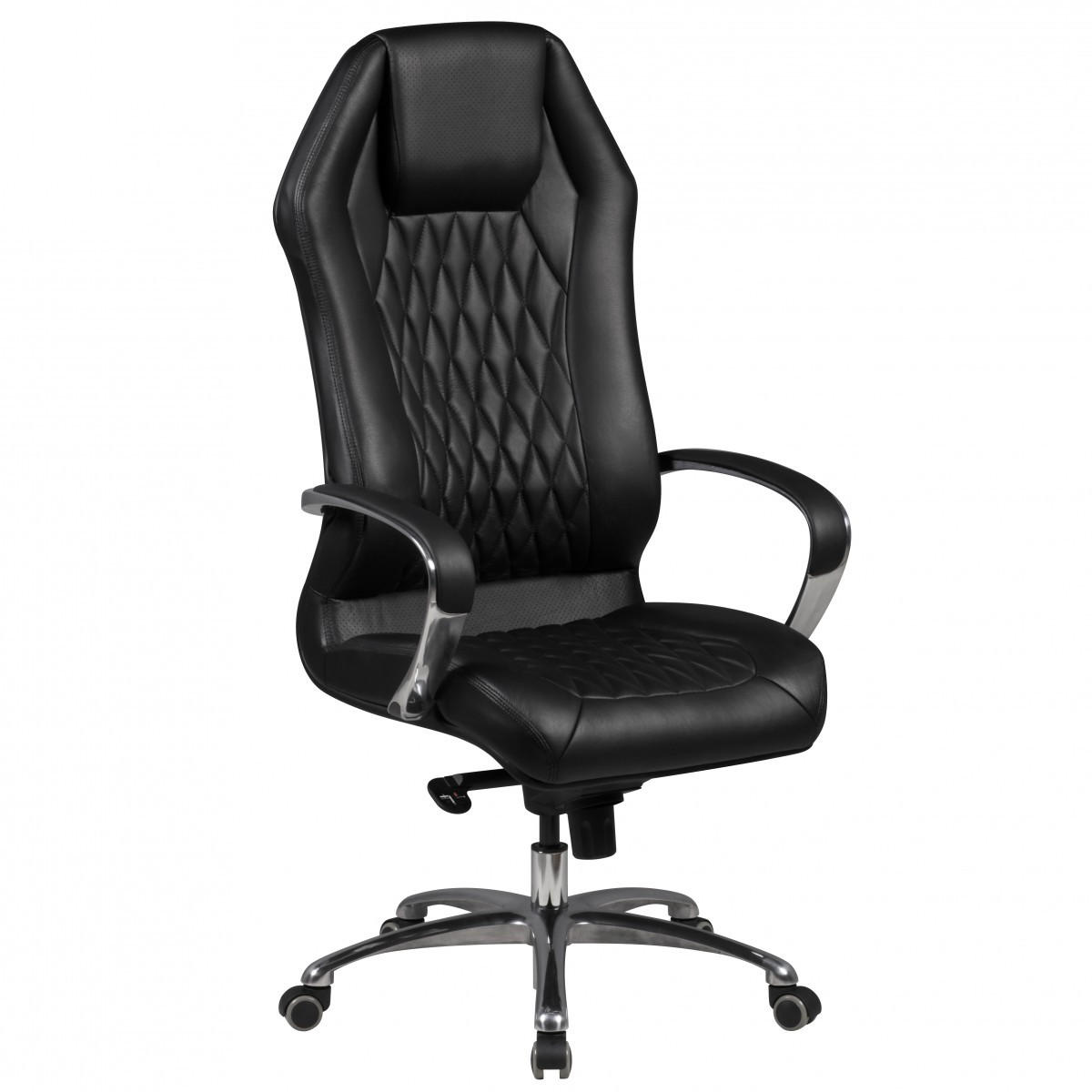 KADIMA DESIGN CHEFSESSEL Schwarz 70cm × 67cm × 136cm