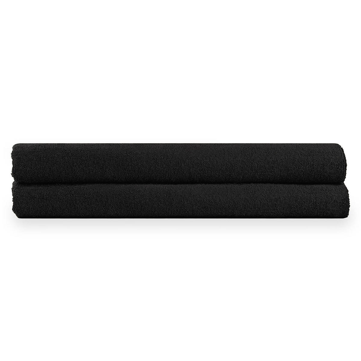 SAUNATUCH 2er-Set, 2x Saunatuch 80/200 cm, Schwarz - Schwarz, Textil (80/200cm) - Blumtal