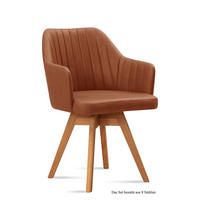 ARMLEHNSTUHL drehbar (8er-Set) Dotty 58x81x60 Eiche geölt/Cognac - Cognac/Eichefarben, Kunststoff (60/81/58cm) - 58aufmkessel