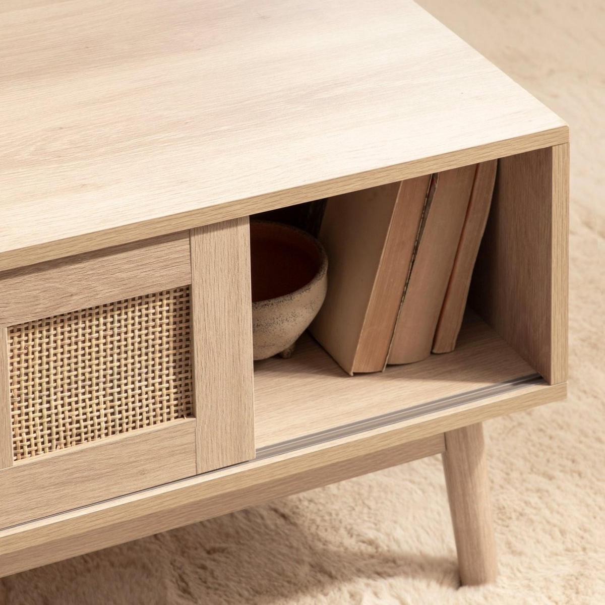 COUCHTISCH FESTER Ikigai Natürlich 120 cm x 43 cm - Naturfarben, Holzwerkstoff (55/120/43cm) - Klast Home