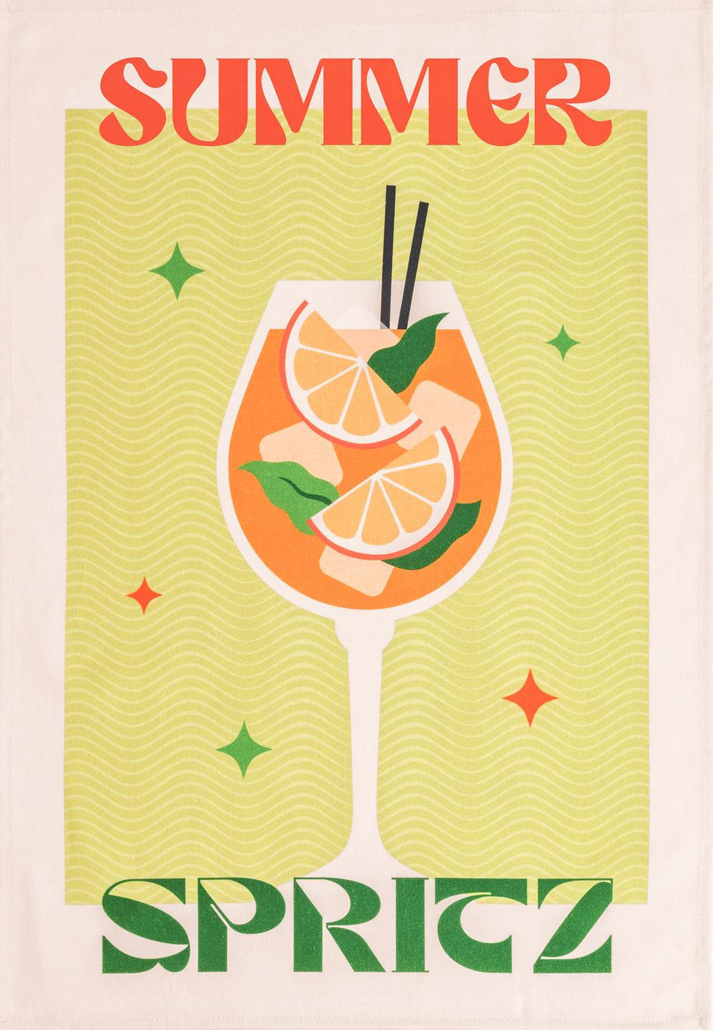 GESCHIRRTUCH SALUTI Summer Spritz - Gelb, Textil (50/70cm) - Magma Heimtexx