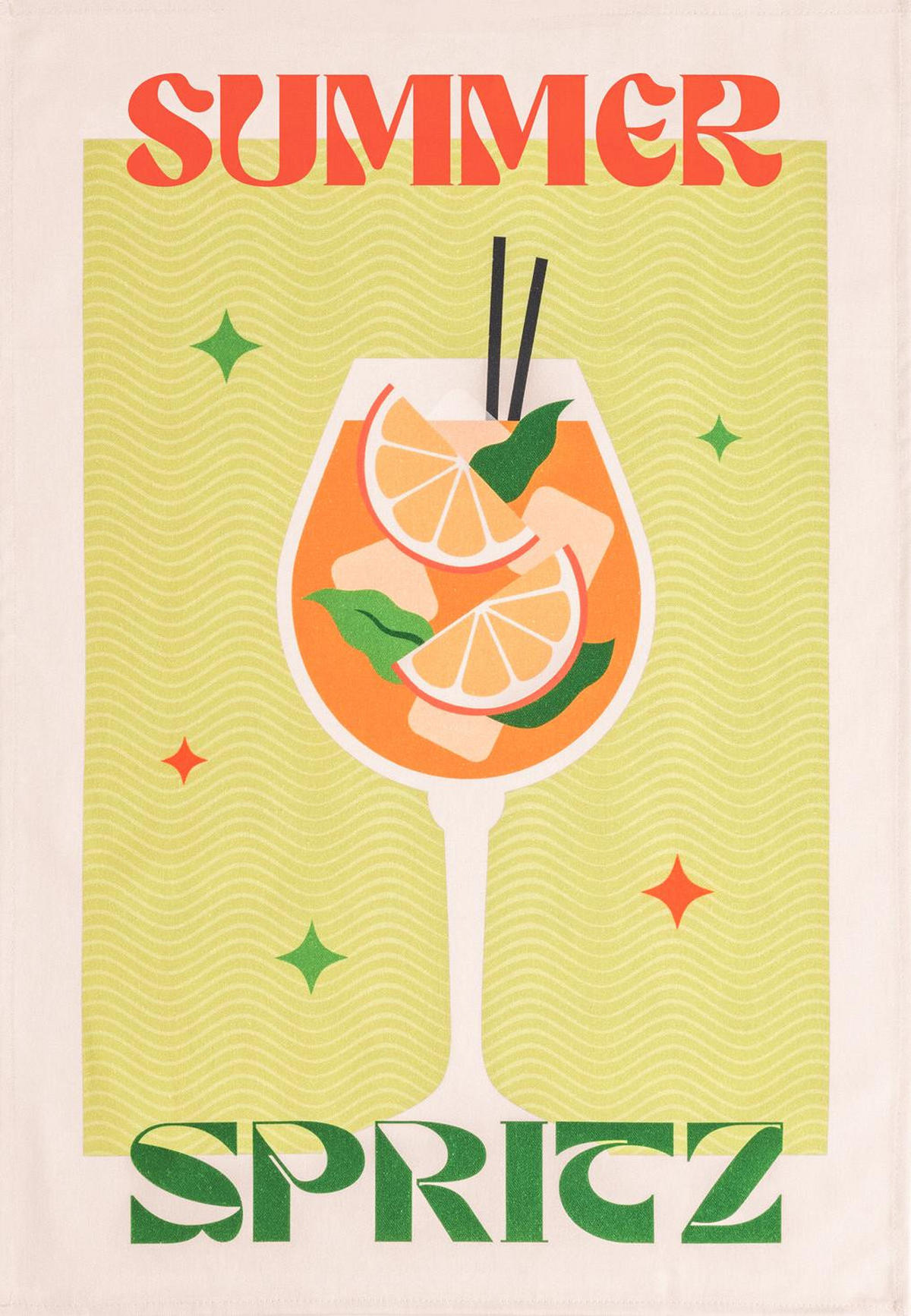 GESCHIRRTUCH SALUTI Summer Spritz - Gelb, Textil (50/70cm) - Magma Heimtexx