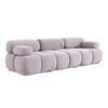 3-SITZER SOFA Samt Stoff Violett - Lila/Flieder, Kunststoff/Textil (285/70/96cm) - Makamii