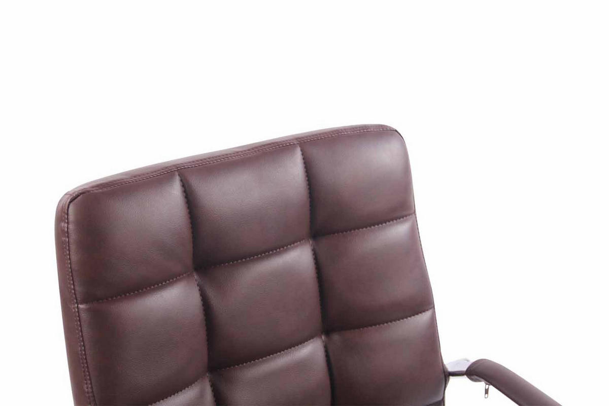 BÜROSTUHL Deal, Kunstleder Bordeauxrot - Bordeaux, Textil/Metall (56/104/62cm) - TPFLiving