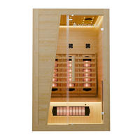 INFRAROTKABINE Bergen115 mit Vollspektrumstrahlern & Hemlockholz - Naturfarben, Holz (105/190/115cm) - Artsauna