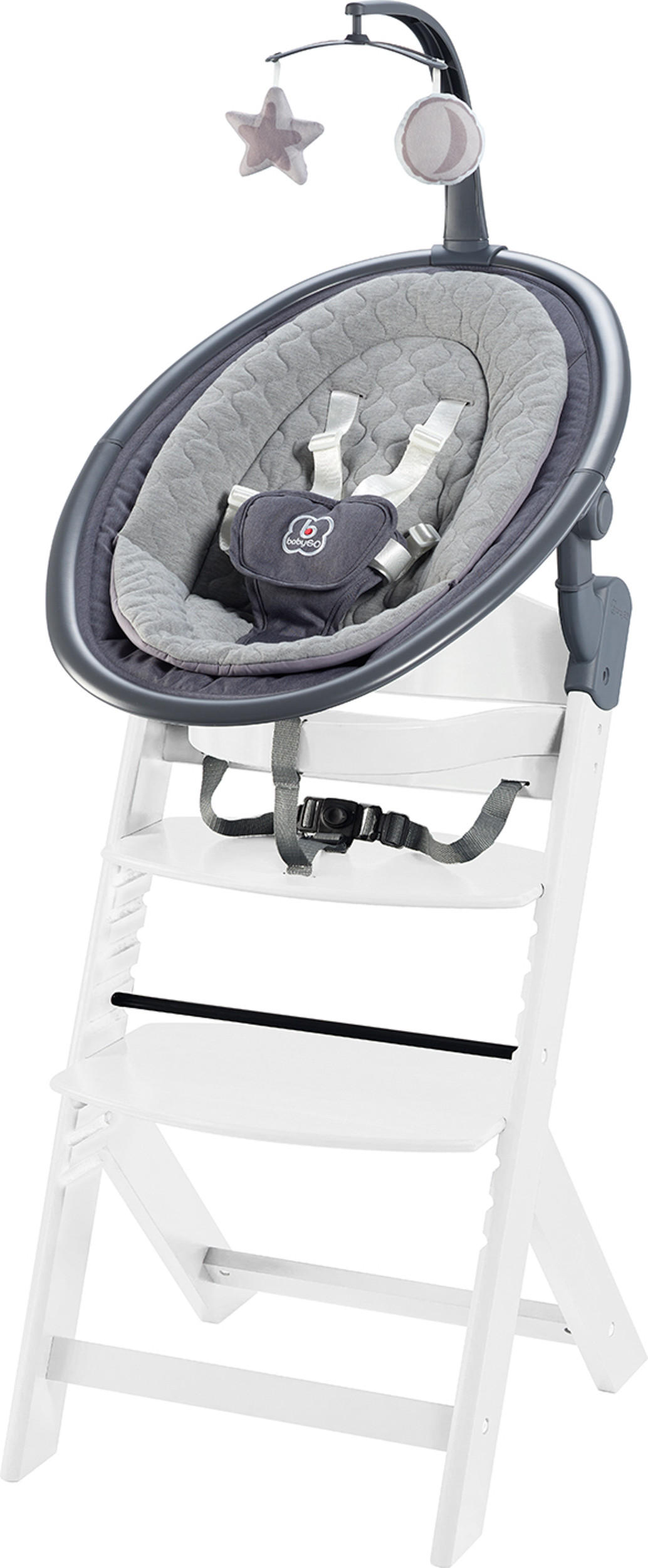 HOCHSTUHL-SET Family Newborn - Weiß, Holz (44/88/63cm) - BabyGo