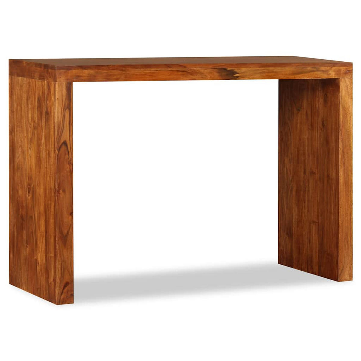 KONSOLENTISCH Massivholz Mit Honigfarbener Politur 110/40/76 Cm - Braun, Holz (110/40/76cm) - vidaXL