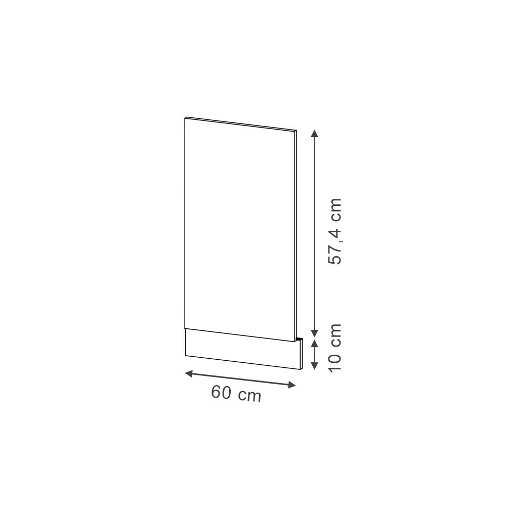 FRONTBLENDE Fame-Line GrauBeige 60 cm, AP Eiche - Greige/Anthrazit, Holzwerkstoff (60/67.4/1.6cm) - Vicco