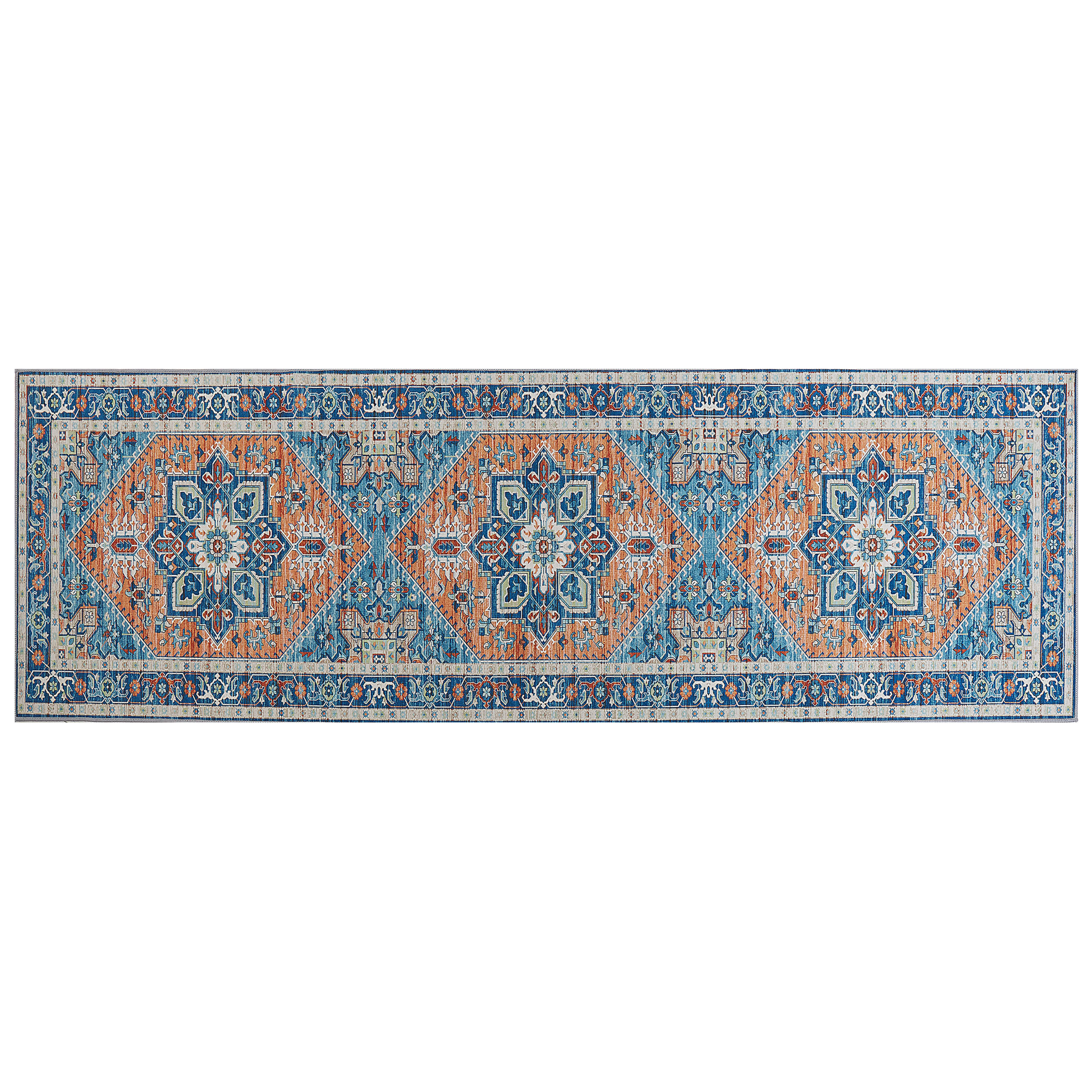 KURZFLOR-TEPPICH Ritapuram 240/80 cm - Blau, Kunststoff (80/240cm) - Beliani