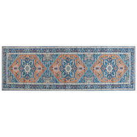 KURZFLOR-TEPPICH Ritapuram 240/80 cm - Blau, Kunststoff (80/240cm) - Beliani