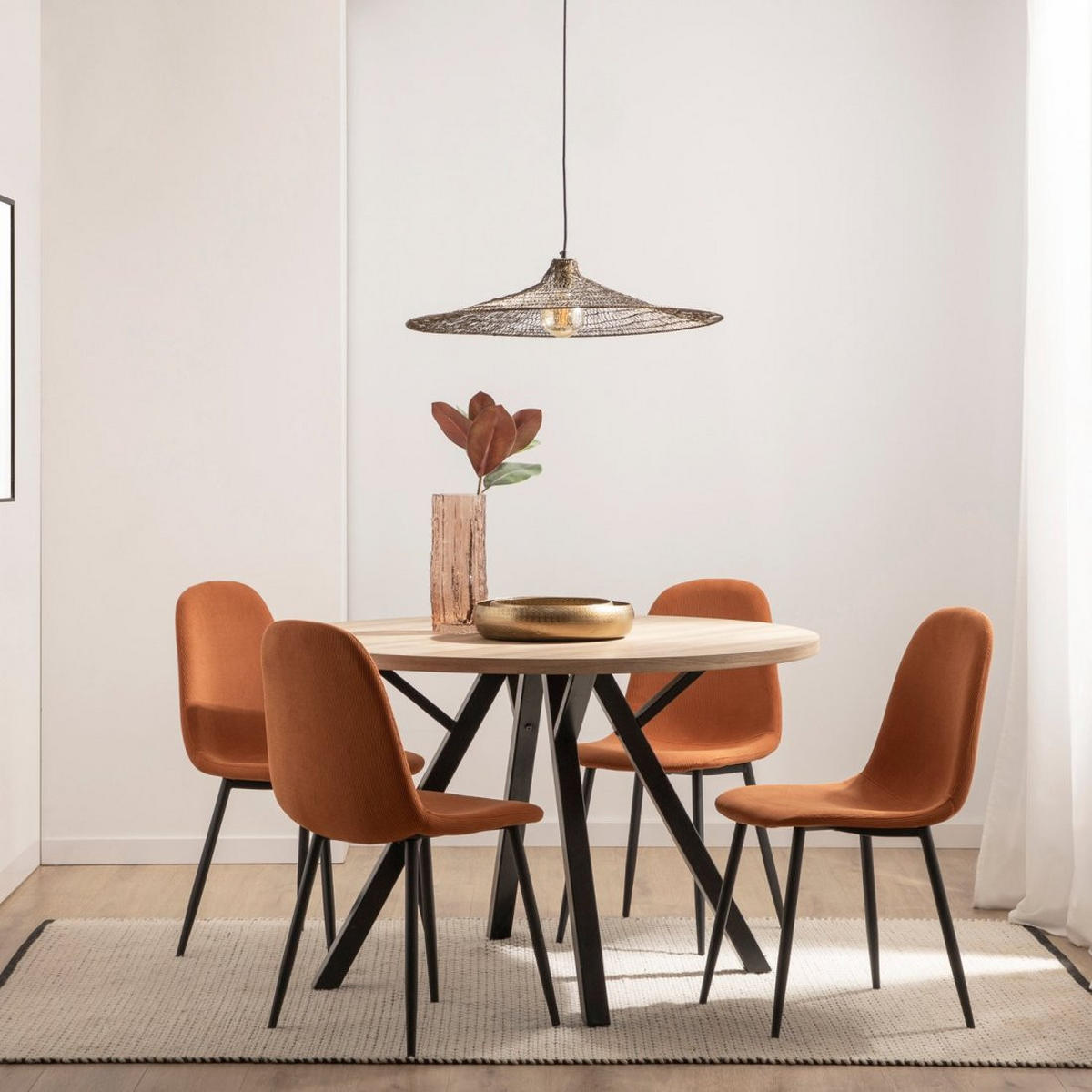 ESSTISCH Glenda Zweifarbig 120 cm x 77 cm - Multicolor, Holzwerkstoff (120/120/77cm)