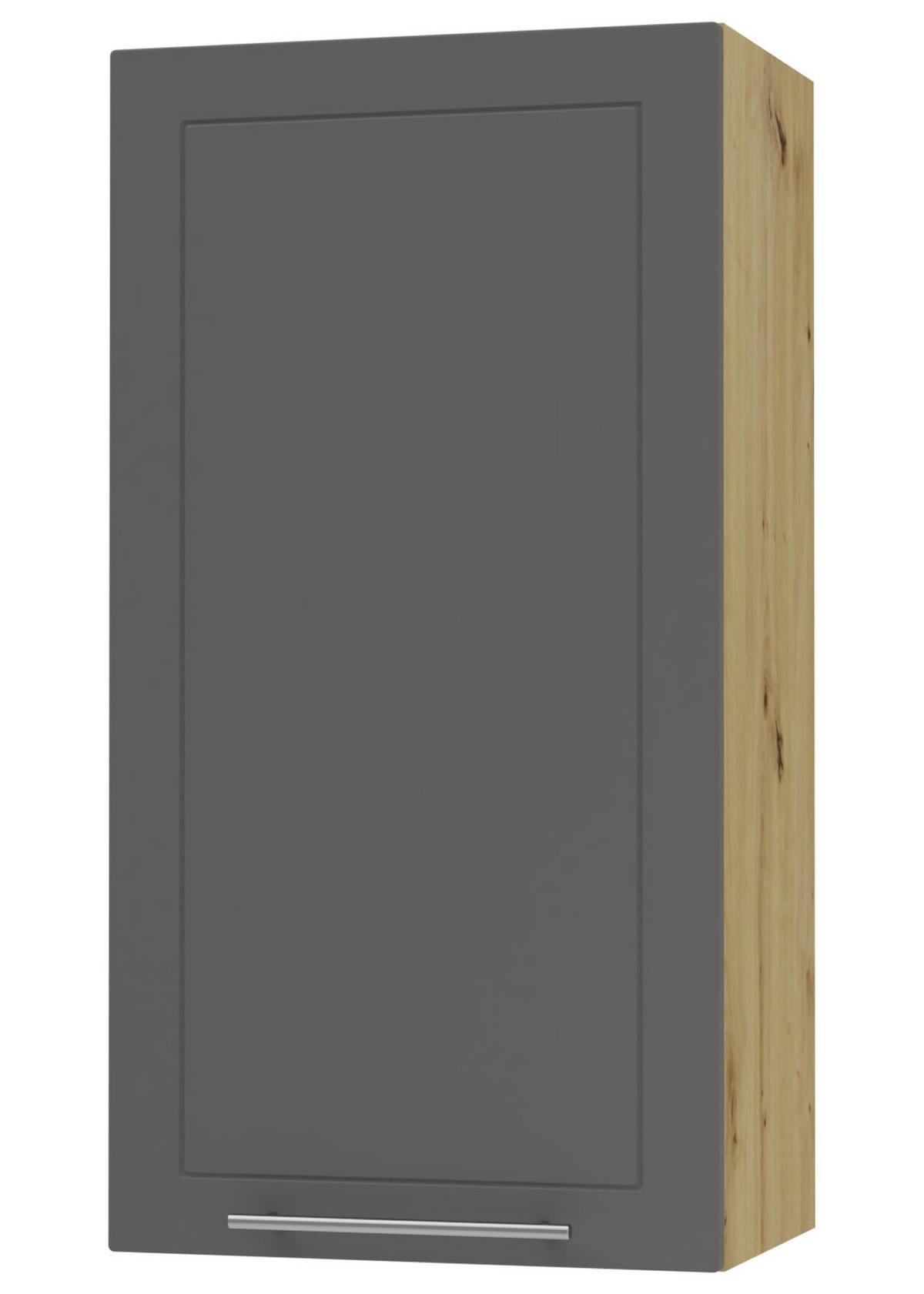 KÜCHENHÄNGESCHRANK Kvantum W4/50 Graphit Matt / Eiche Artisan Matt 50 / 32,5 / 96cm - Graphitfarben/Eiche Artisan, Holz/Holzwerkstoff (50/96/32.5cm) - Feldmann-Wohnen