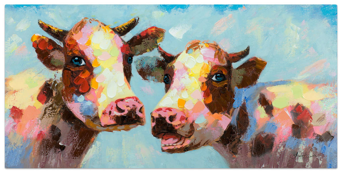 ÖLGEMÄLDE 120/60 cm - Multicolor, Holz/Textil (1.84/60cm) - KUNSTLOFT