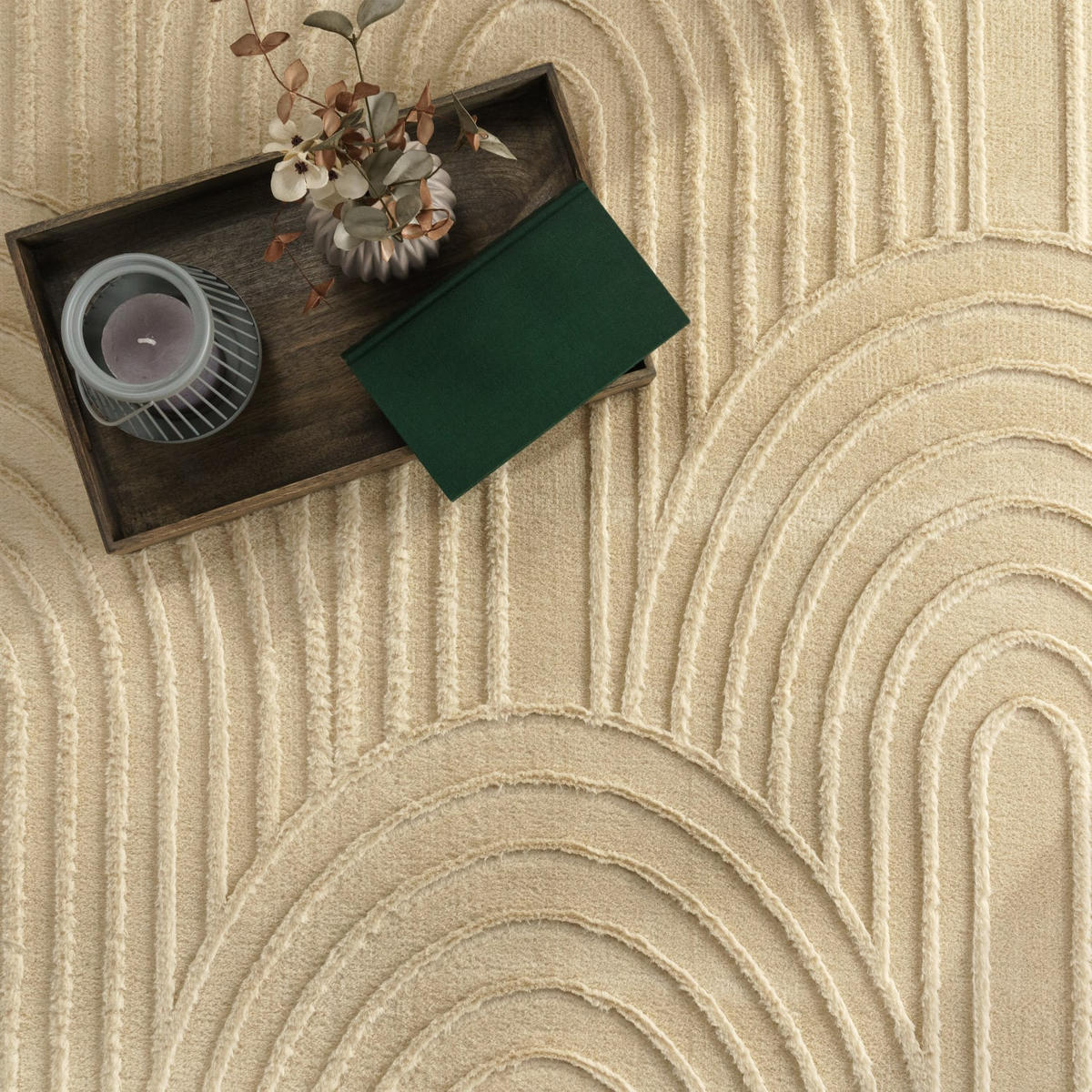 FLACHWEBETEPPICH Boho Beige 80 x 150 cm - Beige, Kunststoff (80/150cm) - TT Home