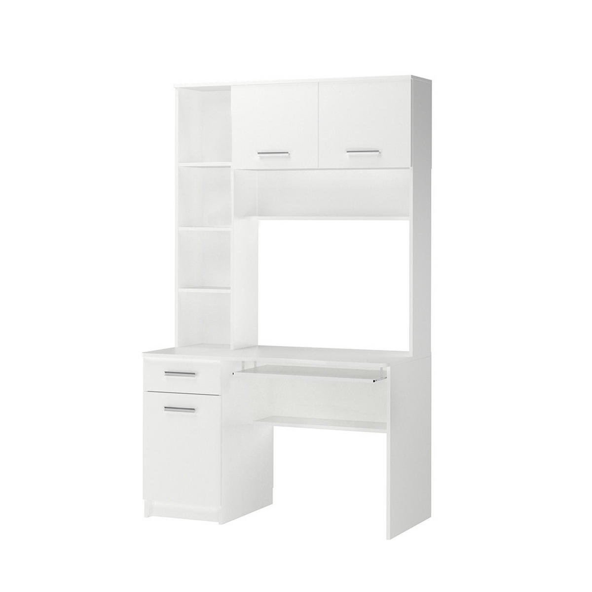 SCHREIBTISCH Crossline Weiß 120.1 x 59.5 cm - Weiß, Holzwerkstoff (59.5/120.1/201.6cm) - Vicco
