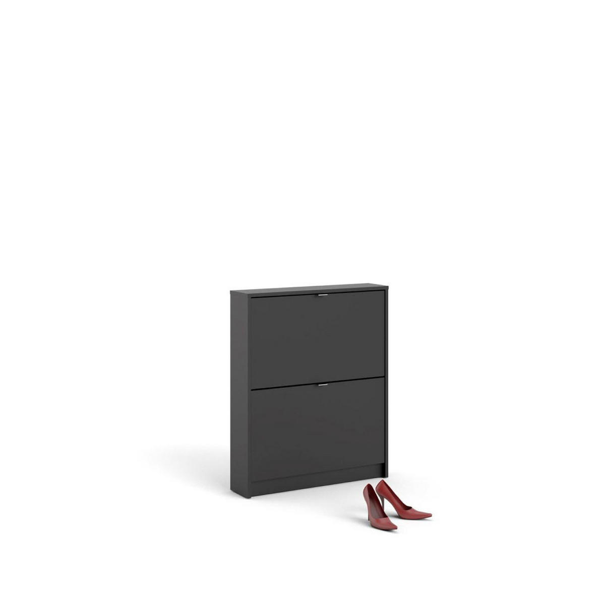 SCHUHKIPPER schwarz - Schwarz, Holzwerkstoff (70/85/17cm) - ebuy24