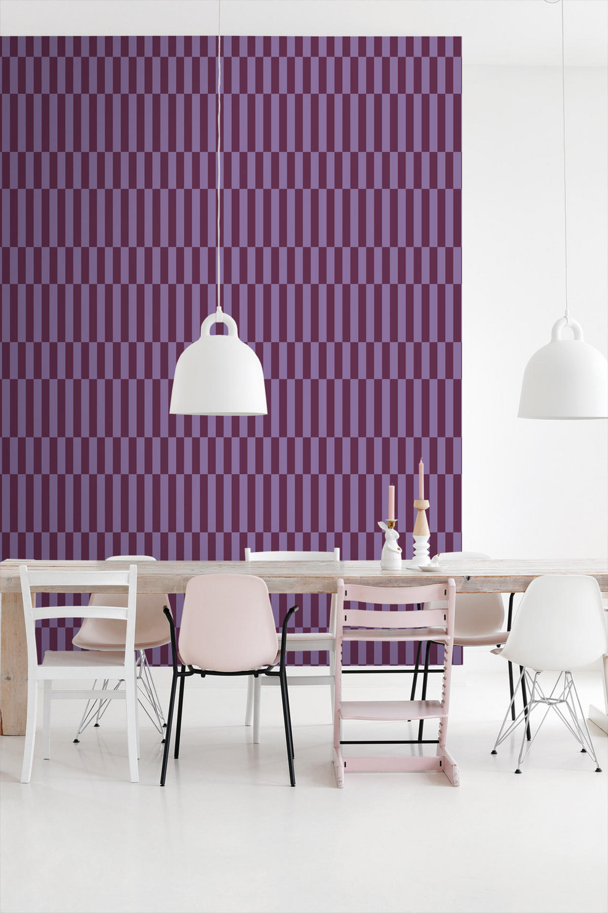TAPETE Streifen 50 x 900 cm - Lila, Papier (50/900cm) - ESTAhome