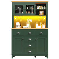BUFFET 104/180/40 cm Grün aus MDF mit LED-Lichtleiste - Grün, Holzwerkstoff (40/180/104cm) - OKMYHOME