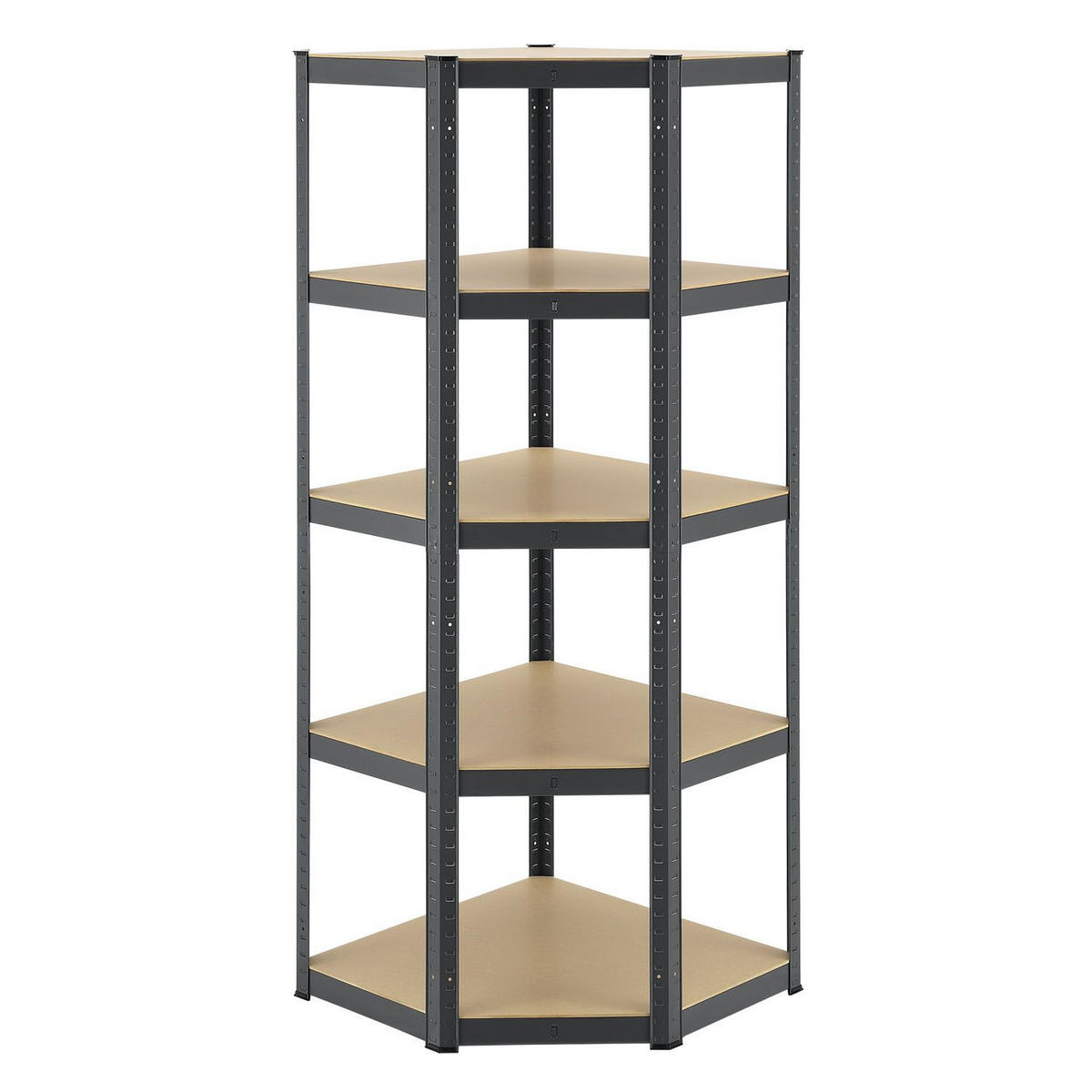 ECKREGAL Lagerregal Corner Basic grau 180x70x40 cm - Grau, Metall (70/180/70cm) - Juskys