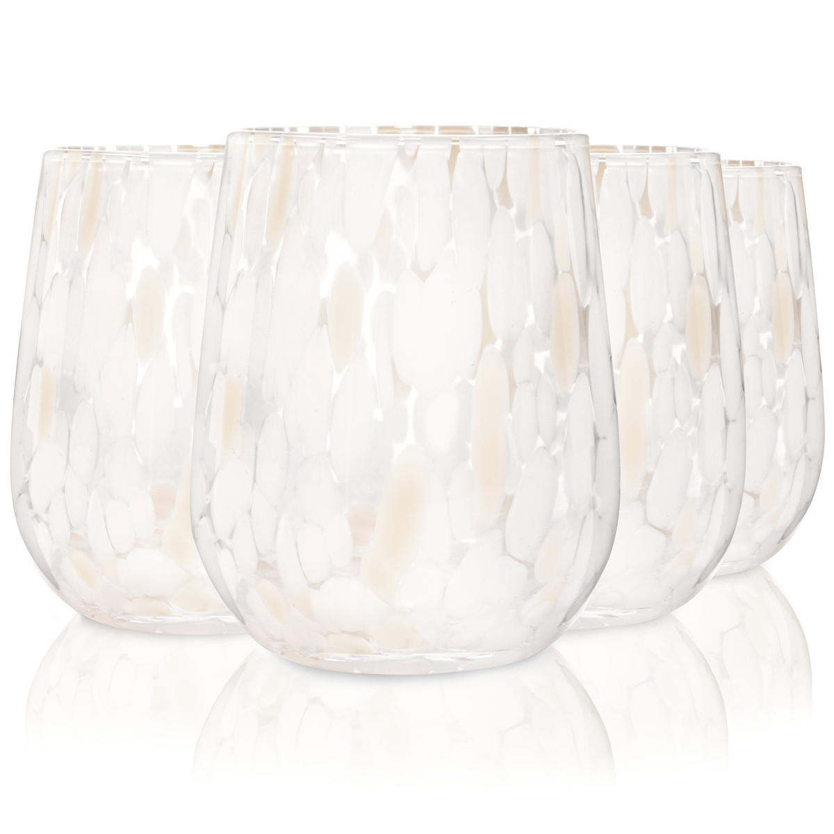 TRINKGLÄSER Set Curacao - 4 teilig - Transparent/Beige, Glas - Sänger