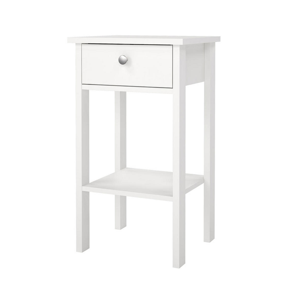 NACHTTISCH, Madrid, Weiß, Holzwerkstoff, 40 x 35 x 71 cm - Weiß, Holzwerkstoff (40/71/35cm) - ebuy24