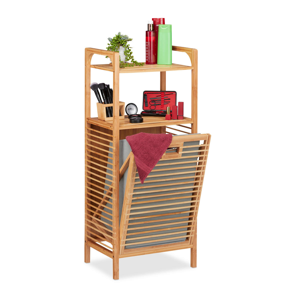BADREGAL - Multicolor, Holz/Holzwerkstoff (40/95/30cm) - Relaxdays