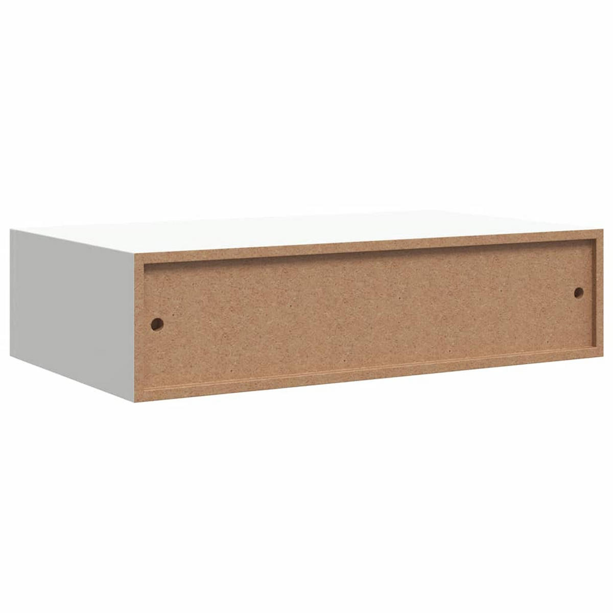 WANDREGAL Mit Schublade Weiss 40/23,5/10 Cm Mdf - Weiß, Holzwerkstoff (23.5/10/40cm) - vidaXL
