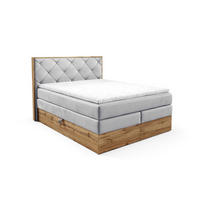 BOXSPRINGBETT Navel - Grau, Holzwerkstoff/Textil (160/200cm) - Fun Möbel