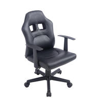 BÜROSTUHL Funny, Kunstleder Schwarz/Schwarz - Schwarz, Kunststoff/Textil (56/93/59cm) - TPFLiving