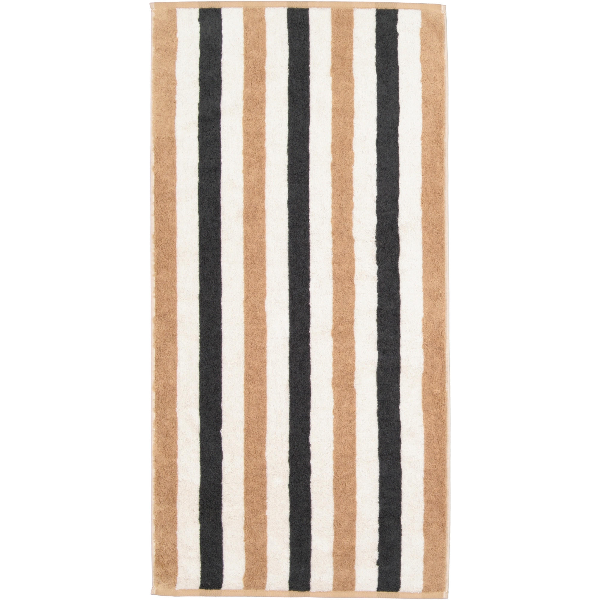 WASCHLAPPEN COAST STRIPES 6213 ANTHRAZIT-NATUR - 37 - Beige, Textil (16/22cm) - Cawoe