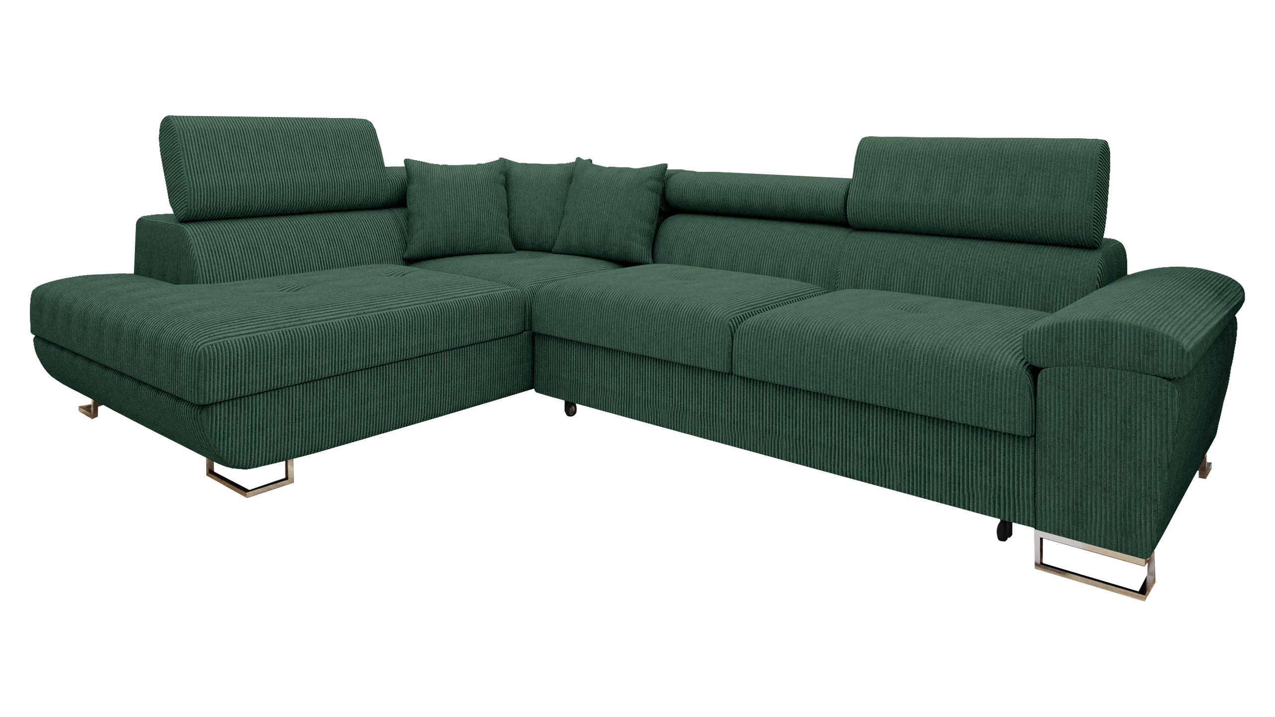 COLTAR Cotere Reiat, Stanga - verde, material textil/lemn (270/202cm) - MIRJAN24