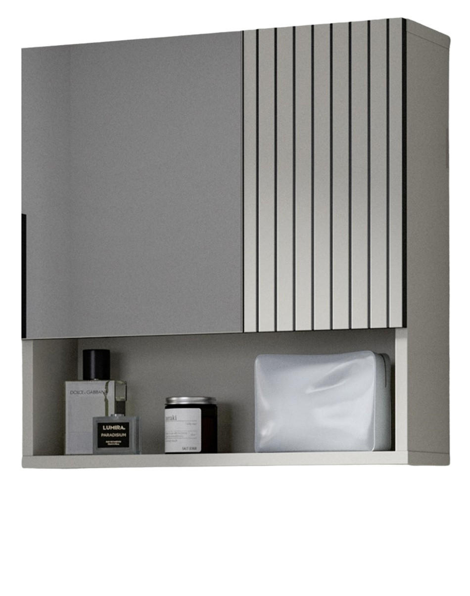 SPIEGELSCHRANK kaschmir, Badschrank mit Spiegel 54 cm - Kaschmir, Glas/Holzwerkstoff (54/55/17cm) - Inn.Furn