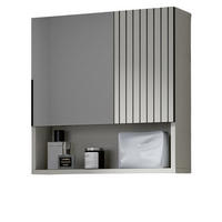 SPIEGELSCHRANK kaschmir, Badschrank mit Spiegel 54 cm - Kaschmir, Glas/Holzwerkstoff (54/55/17cm) - Inn.Furn