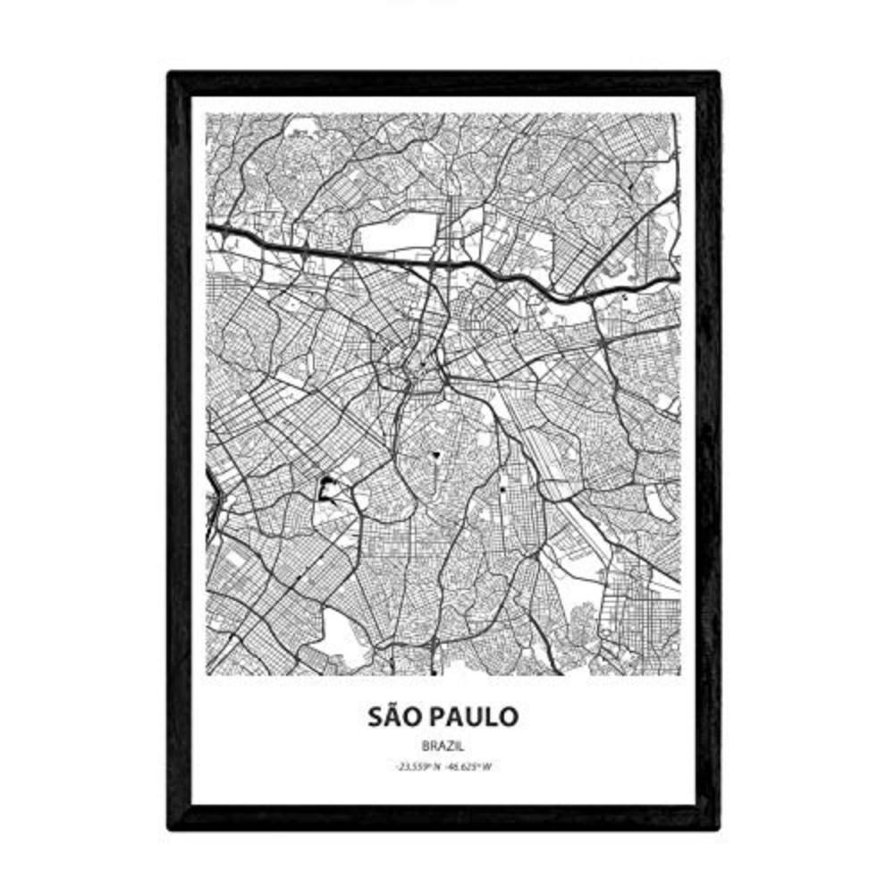POSTER Sao Paulo - Brasilien A3 Rahmenlos - Klar, Papier (29.7/5/42cm) - Nacnic