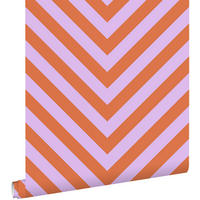 TAPETE Zickzackmuster 50 x 900 cm - Lila, Papier (50/900cm) - ESTAhome