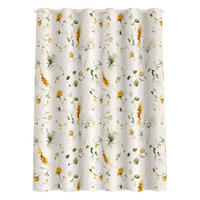 DUSCHVORHANG Wildblumen Aquarell Muster auf Beige 200/180 cm - Beige, Textil (200/180cm) - Bilderwelten