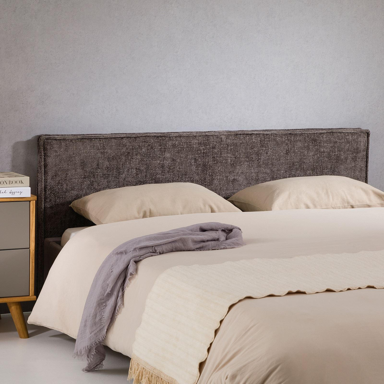 KOPFTEIL ELOWA 160X190 CM - Grau, Textil (161/59/6cm) - IDIMEX