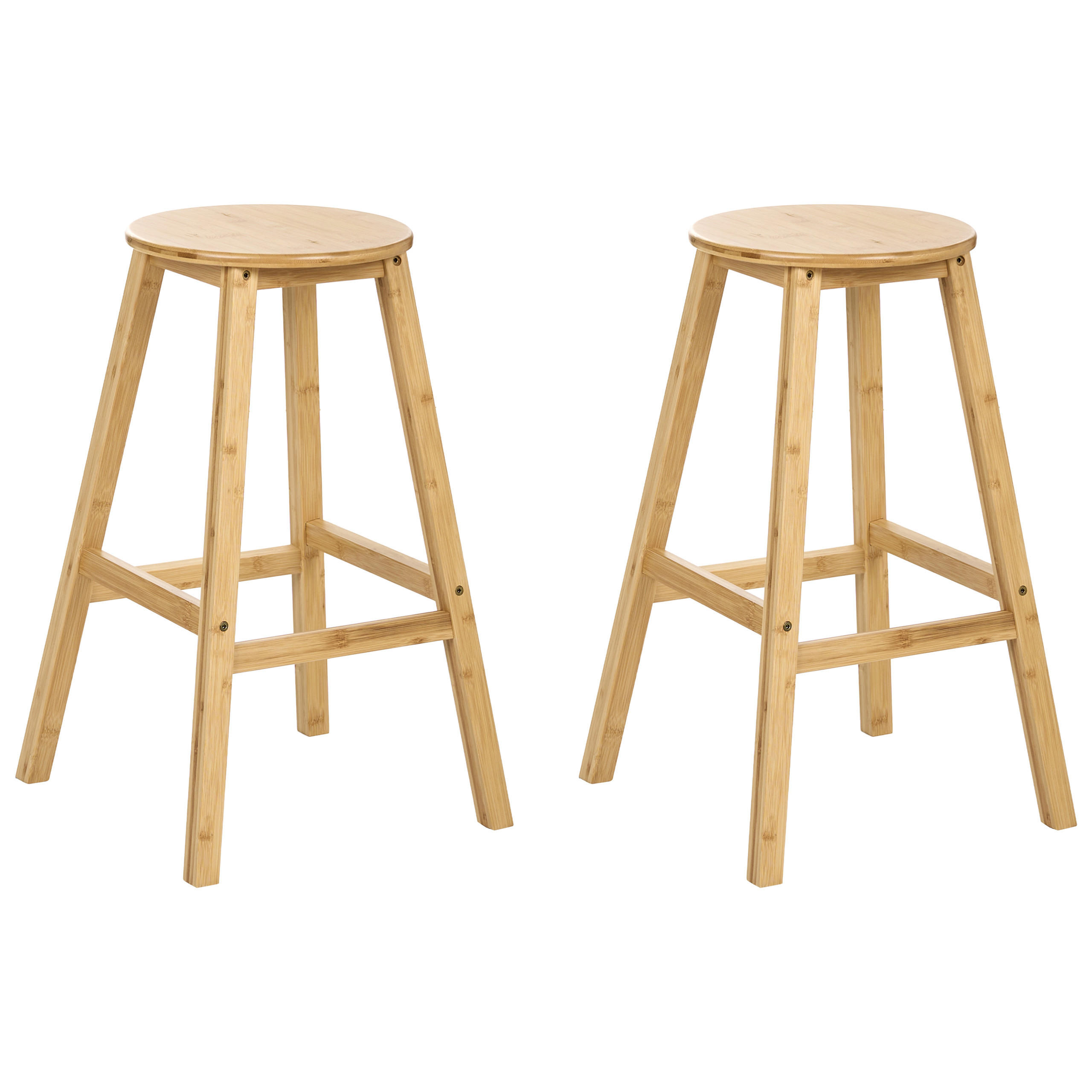Beliani Barhocker Hellbraun, Braun 40x65x40 cm