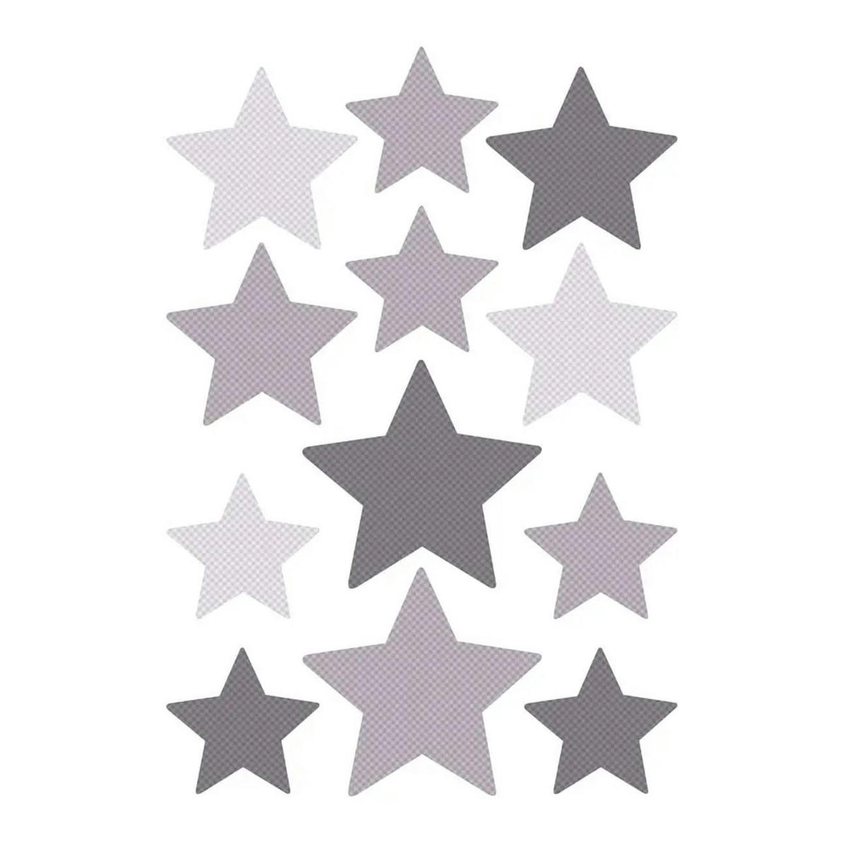 WANDSTICKER Sterne, Grau - Grau, Kunststoff (48/5.5/46cm) - Buokids