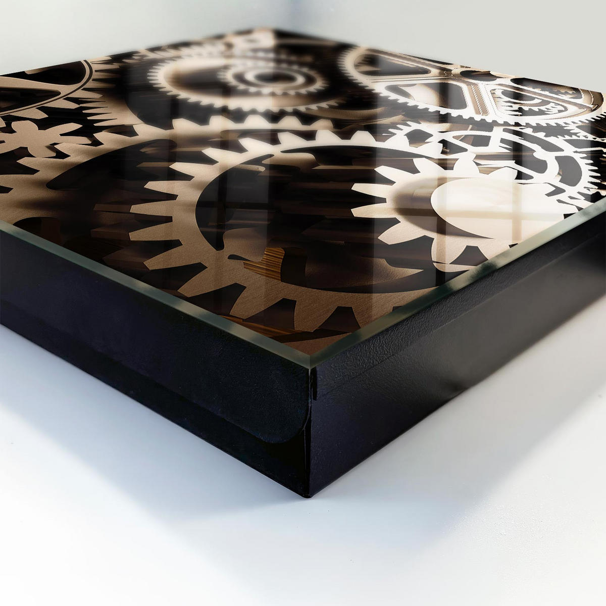 SCHLÜSSELBOX Schwarz 30x30 cm- Türöffnung nach rechts - Mechanische Symbiose - Grau, Metall (30/30/5cm) - TULUP