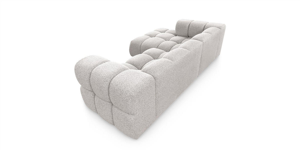 ECKSOFA Blanche In Bluvel - Schwarz, Holzwerkstoff/Textil (280/150cm) - Fun Möbel