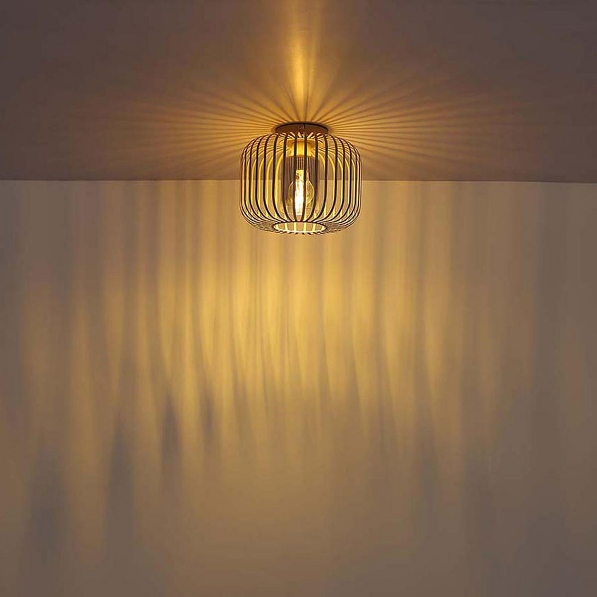 DECKENLEUCHTE Metall Rauchglas Grau - Grau, Glas (28/28/23cm) - Globo Lighting