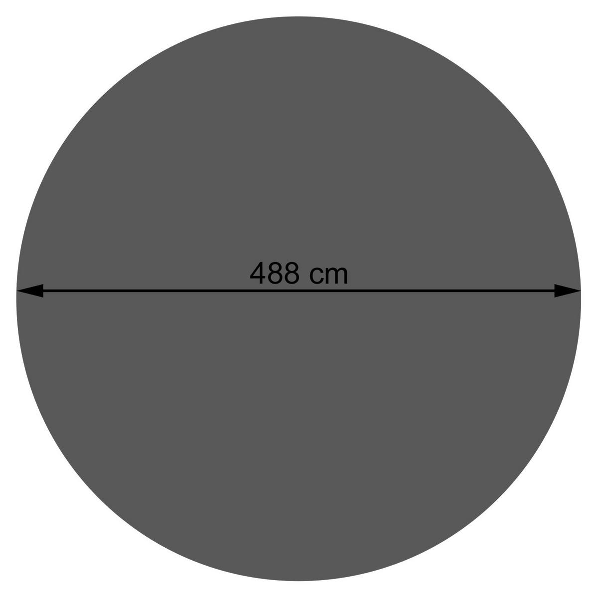 POOL-ABDECKUNG Schwarz - Schwarz, Kunststoff (488/488cm) - MCW
