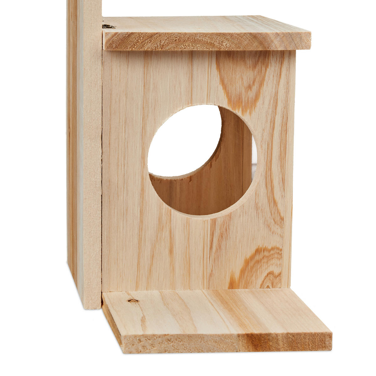 EICHHÖRNCHENFUTTERHAUS - Hellbraun, Holz/Kunststoff (35/24/13cm) - Relaxdays