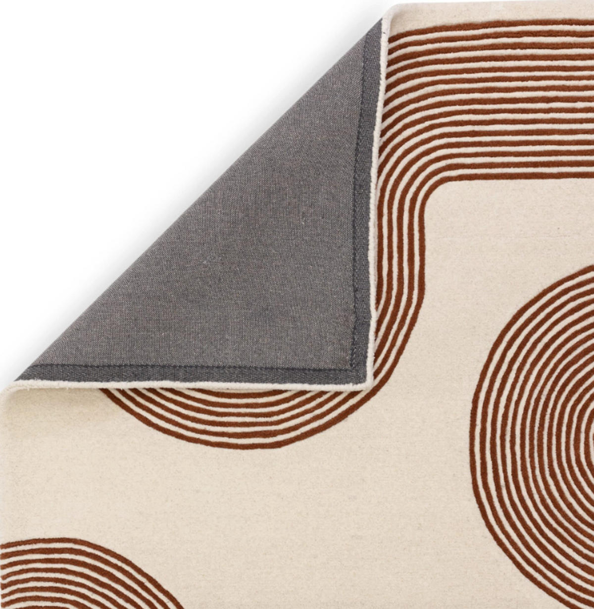 TEPPICH modern handgetuftet Wolle CROOK Rot 160 x 230 cm - Rot, Naturmaterialien (160/230cm) - Novatrend