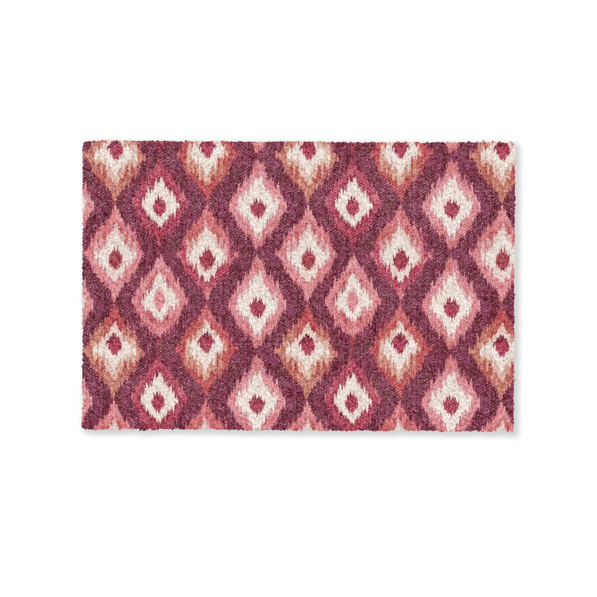 FUSSMATTE Diamantformen - Rosa - Muster - Textur 60x40 cm - Beere, Kunststoff (60/0.4cm) - MuchoWow