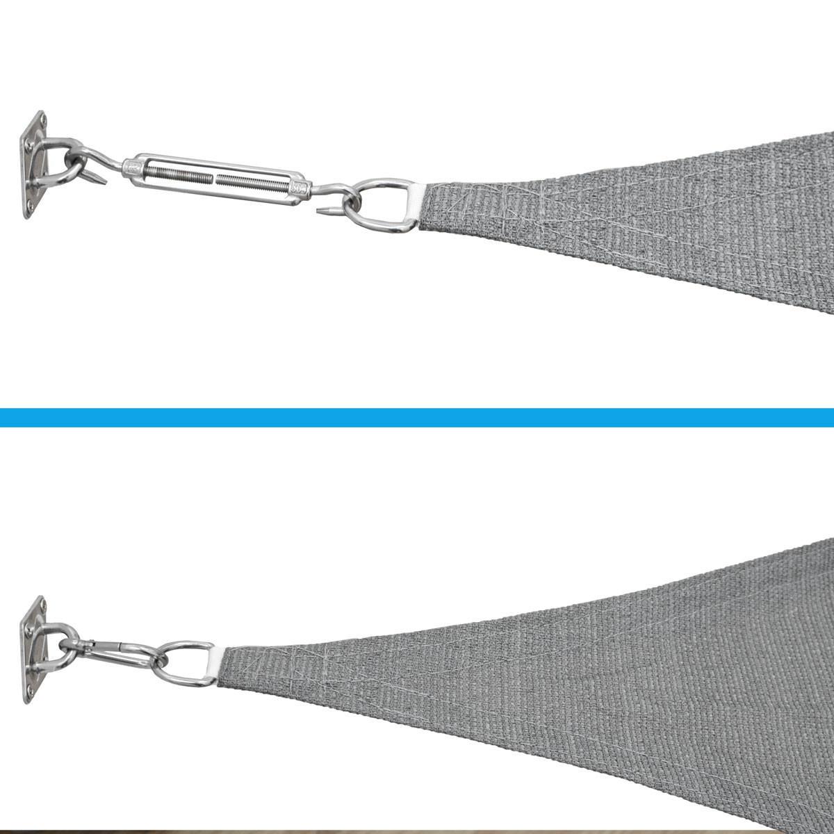 SONNENSEGEL Wasserdicht 200 cm Grau - Grau, Kunststoff (200/200cm) - Amanka