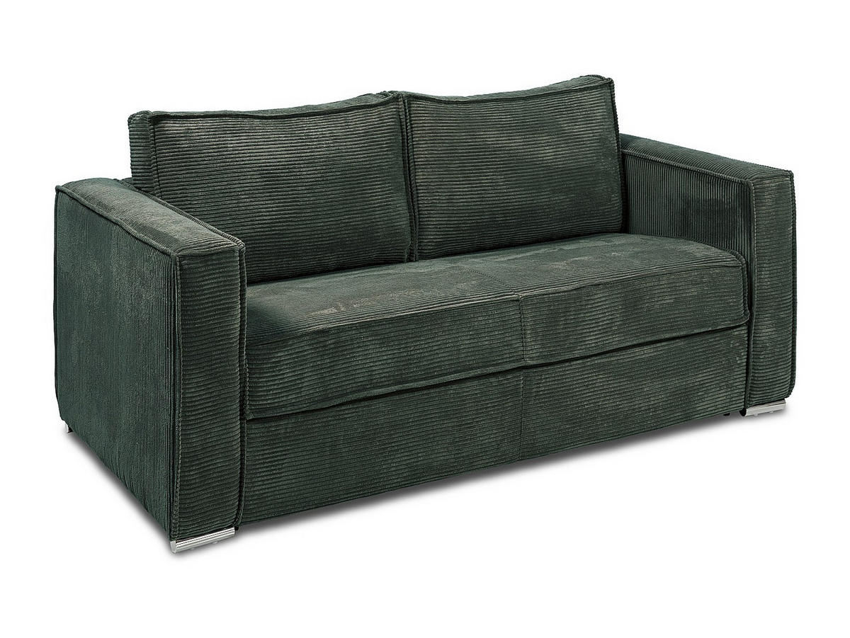SCHLAFSOFA - 4 Personen - samt - tannengrün Loreto - Waldgrün, Textil (215/90/223cm) - Vente-Unique